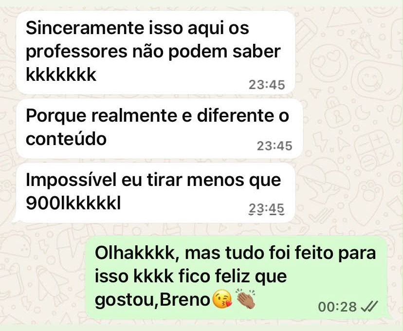 Depoimento de aluno 1